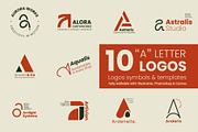“A“ Letter Logo Kit - 10 logos, a Branding & Logo Template by Atelier Mélicope (Thumbnail 2 of 12)