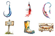 Fishing Sublimation Clipart, an Illustration by CreationArt (Thumbnail 2 of 5)