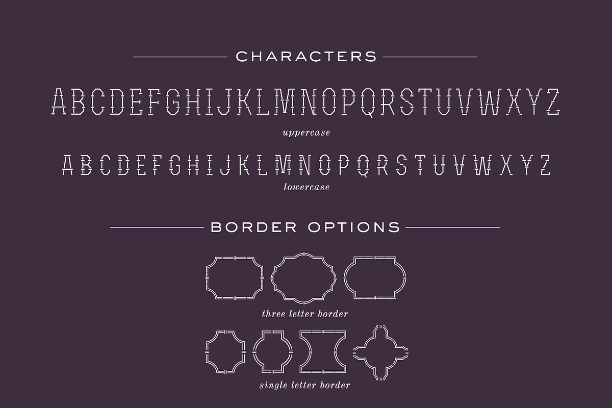 Modern Bamboo Monogram Font, a Sans Serif Font by Haute Papier (Photo 3 of 6)