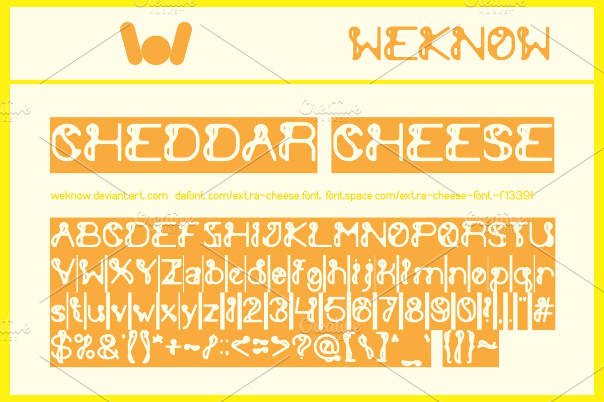 extra cheese font preview 4