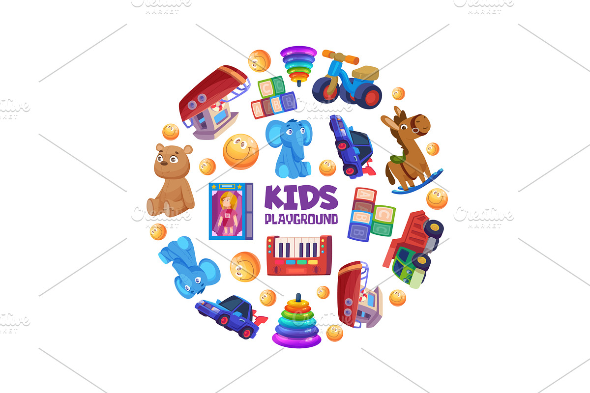Kids playground. illustration toys, an Illustration by Onyx