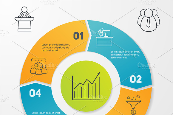 Cycle Business Infographics. Vector