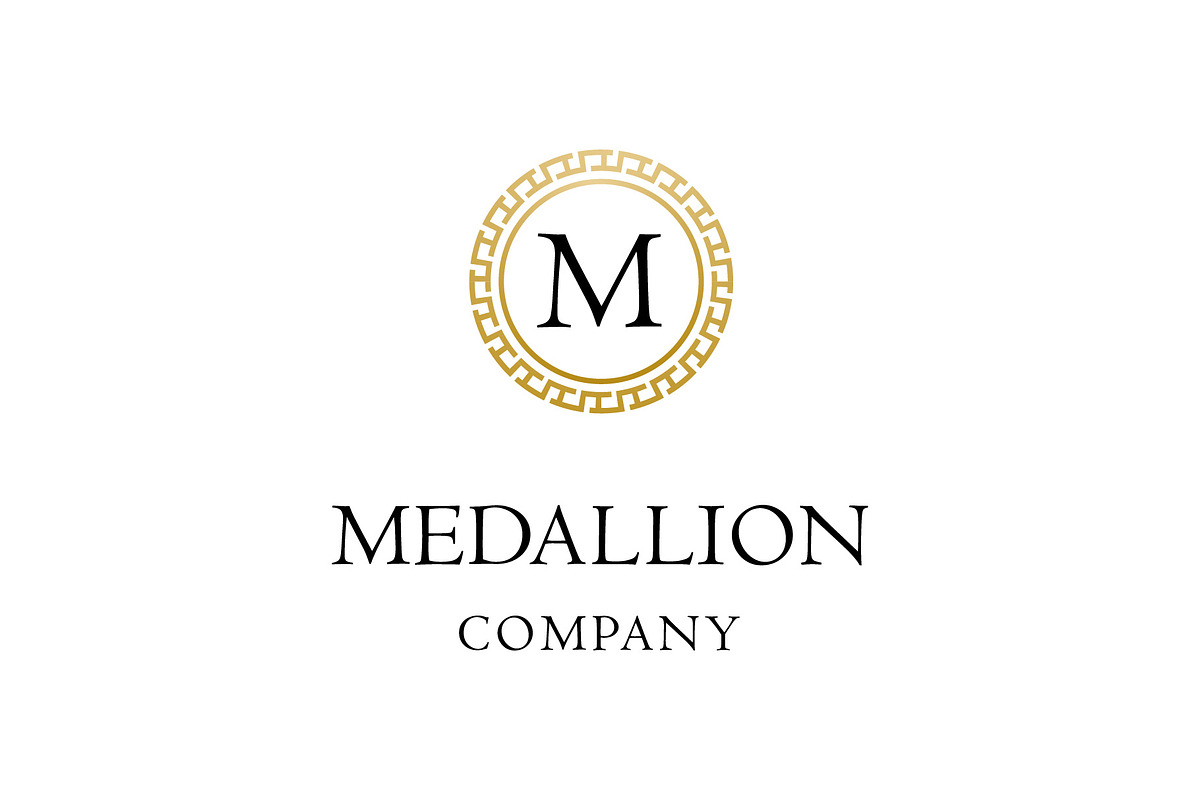 Letter M Medallion Greek Border Logo, a Branding & Logo Template by funpixel