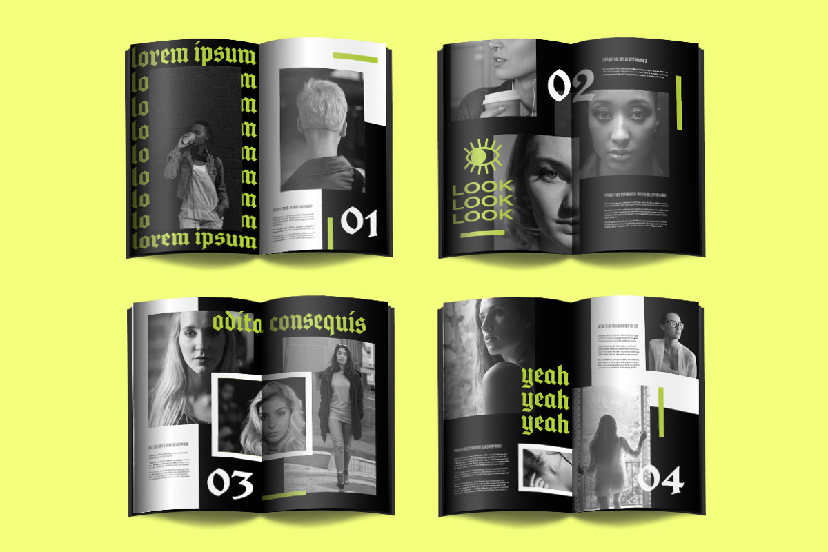 Modern Gothic Lookbook, a Magazine Template by wavebreak