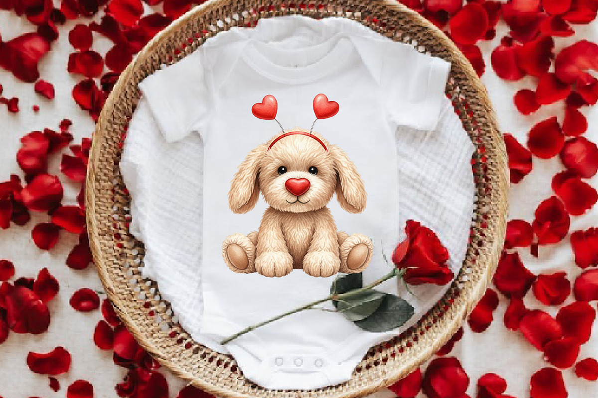Whimsical Valentine Dog PNG, an Illustration by DreamArtGraphic (Photo 4 of 4)