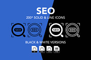 200 SEO Vector  Icon Set, an Icon by Genestro Shop (Thumbnail 1 of 5)
