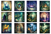 Fantasy Dark Forest Digital Papers, a Background Photo by Wow Magic (Thumbnail 2 of 2)