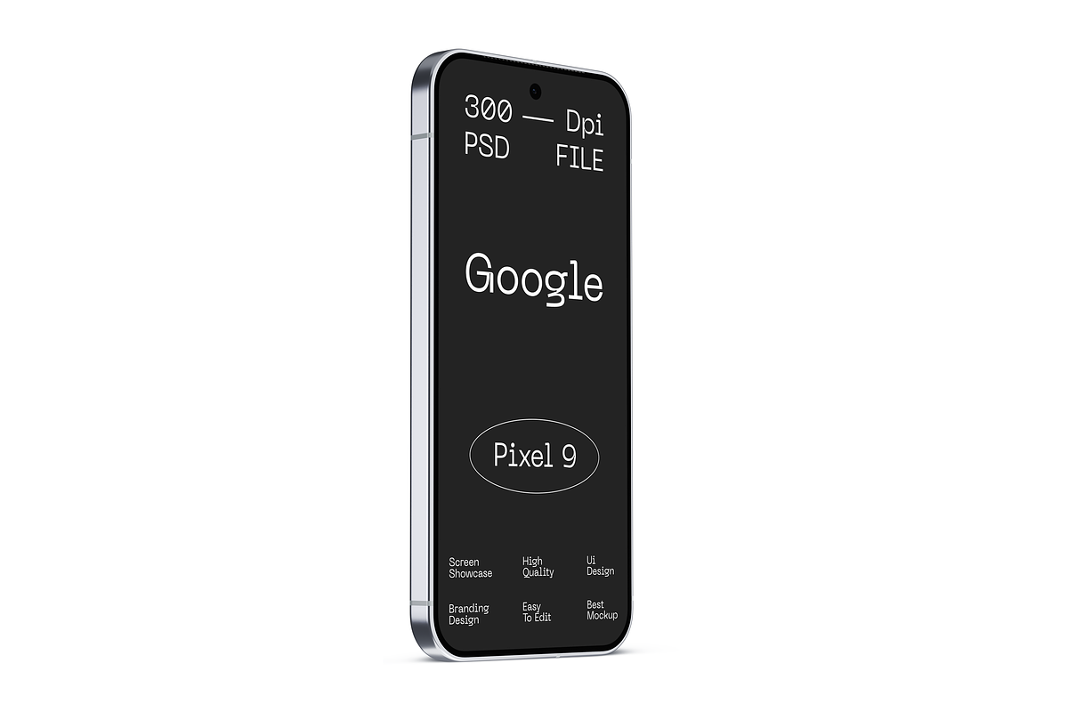Pixel 9 Smartphone Mockup, a Device Mockup by Mockupdaddy (Photo 20 of 37)