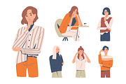 Thoughtful and pensive people set, a Person Illustration by Good Studio (Thumbnail 1 of 4)