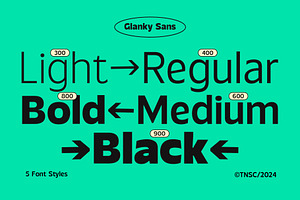 Glanky Sans - Variable Fonts