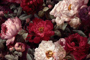 Moody Dark Floral Seamless Pattern, a Decorative Illustration by Virgo Studio