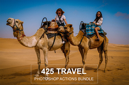 Travel Photoshop Actions 425 Bundle