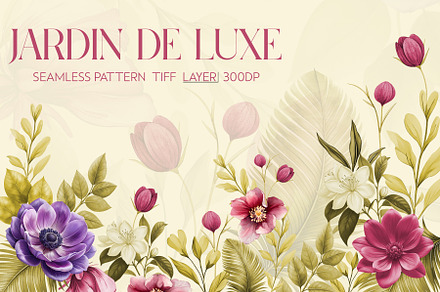 JARDIN DE LUXE Seamless Pattern