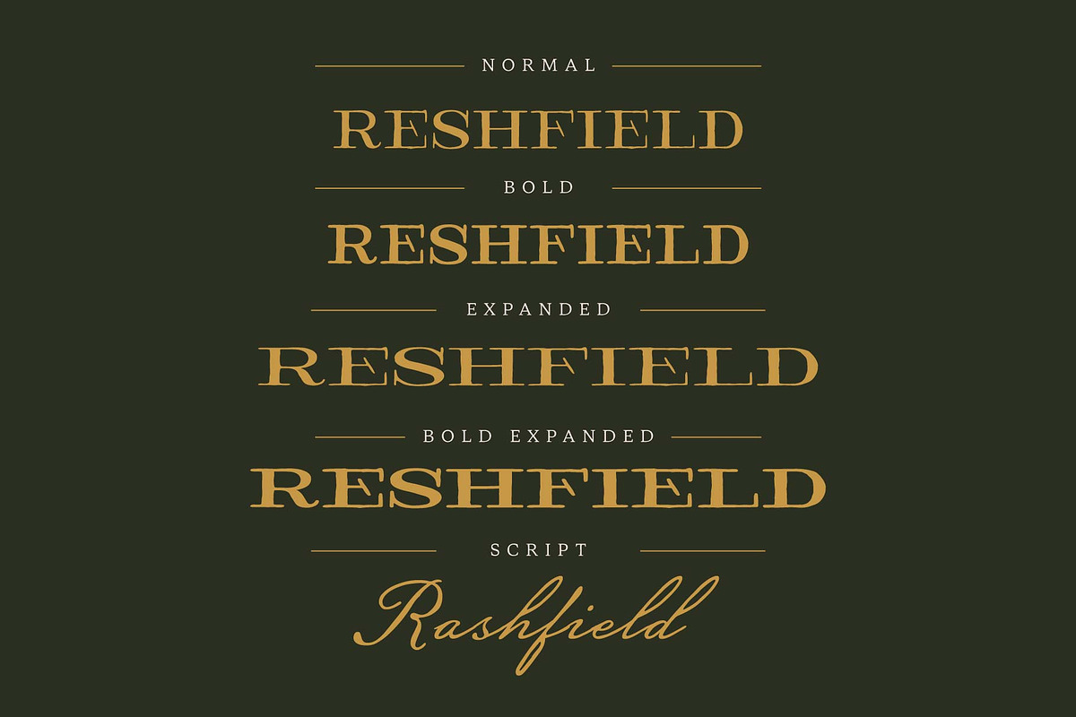 Reshfield; Vintage Script and Script, a Script Font by Eko Bimantara (Photo 5 of 9)