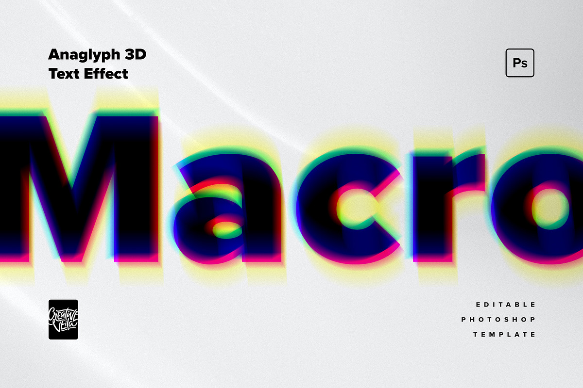 Anaglyph 3D Text Effect Mockup, a Layer Style Add-On by Creative Veila (Photo 4 of 7)