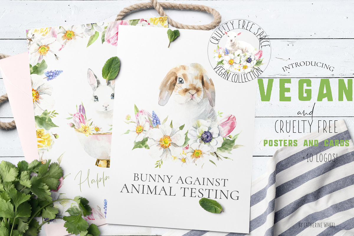 26in1 BUNDLE Watercolor Animal, an Animal Illustration by Catherine Wheel (Photo 6 of 27)