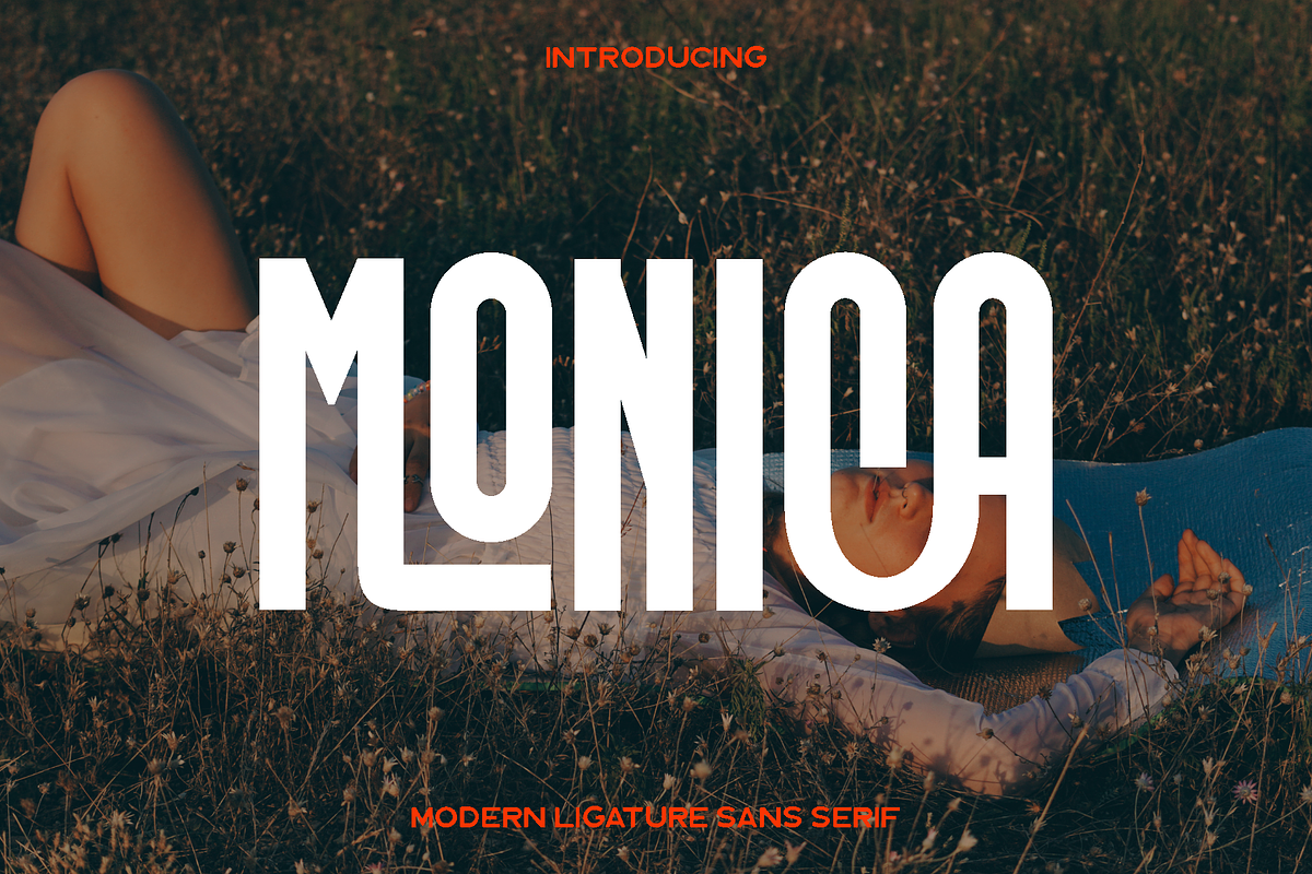 Monica - Modern Sans Serif, a Sans Serif Font by Luna Shop (Photo 1 of 6)
