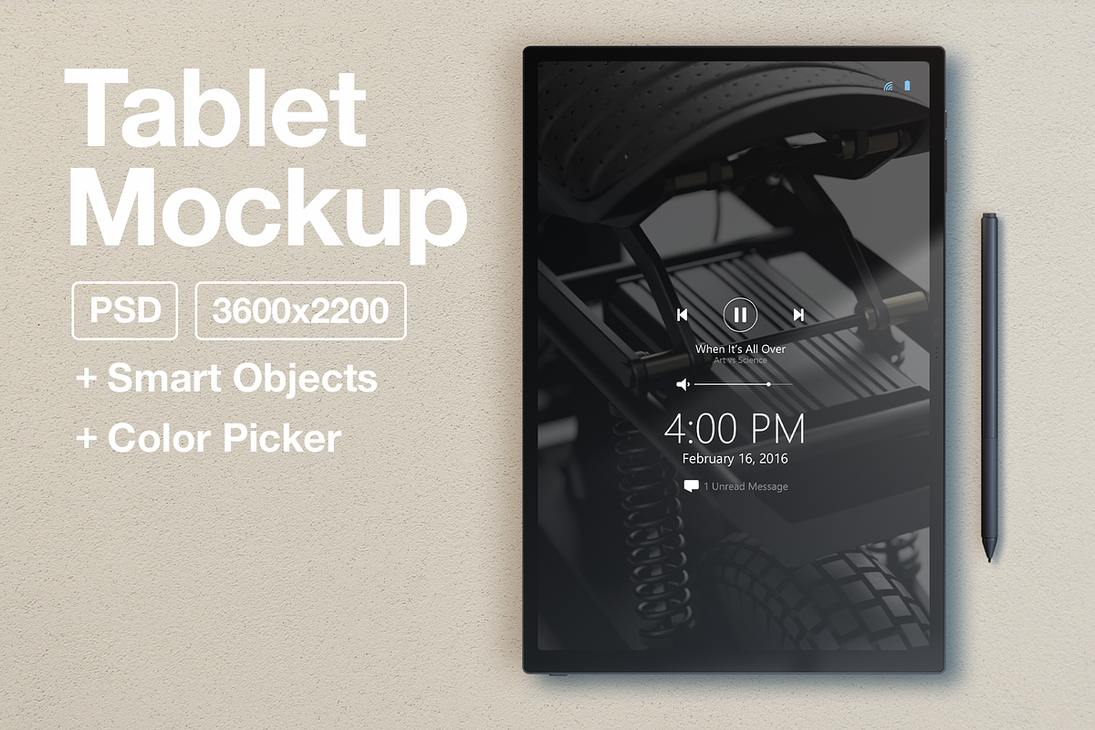 Tablet Mockup, an iPad Mockup by Evan Molina (Photo 1 of 2)