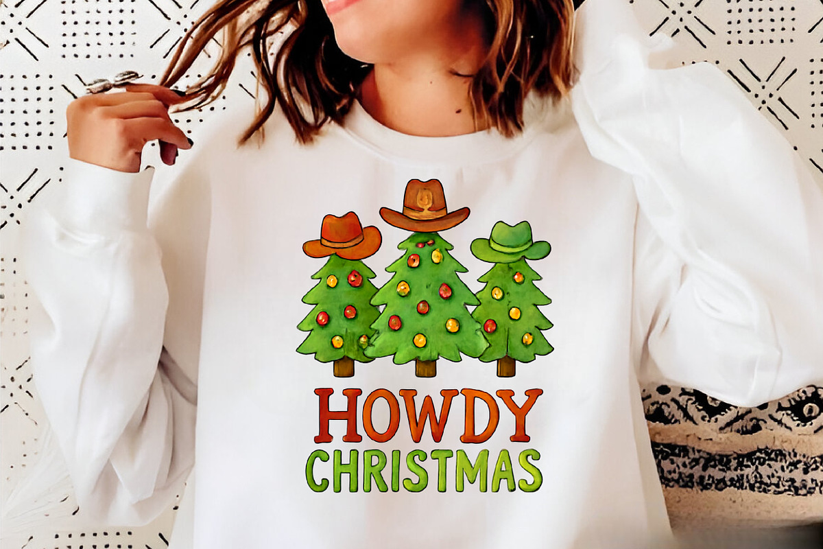 Howdy Christmas Tree Sublimation, an Illustration by Libby Wishes (Photo 3 of 6)