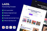 Laos - Personal Blog Html Template, a HTML Template by Minialis (Thumbnail 1 of 5)