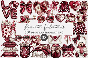 Romantic Valentine clipart, an Illustration by Designworld