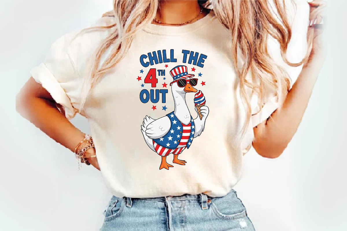 4th of July Goose Patriotic Chill, an Illustration by Watercolor design (Photo 2 of 3)