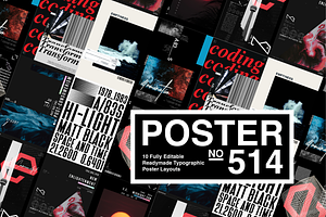 10 Fully Editable Typographic Poster