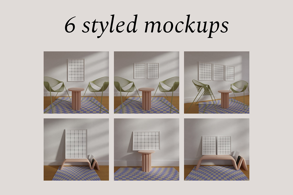 Poster frame Mockup AURELIE, a Print Template by Bonumo (Photo 3 of 14)