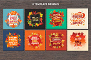 Fall and Thanksgiving Bundle Cards, an Illustration by defarmerdesign (Thumbnail 3 of 4)