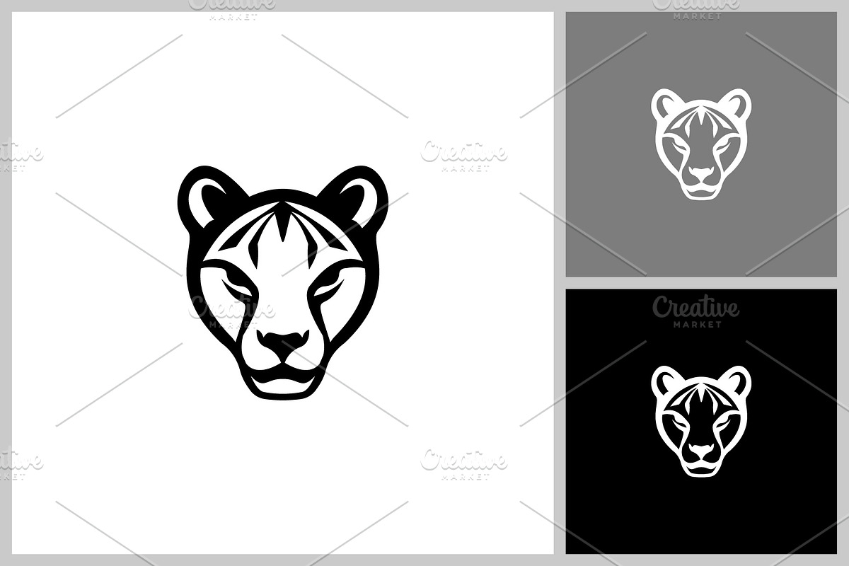 lion head vector design template, an Animal Illustration by quadrazo