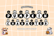 Pumpkin Character - Decorative Font, a Symbol Font by KiddoGlyphs Studio (Thumbnail 1 of 4)