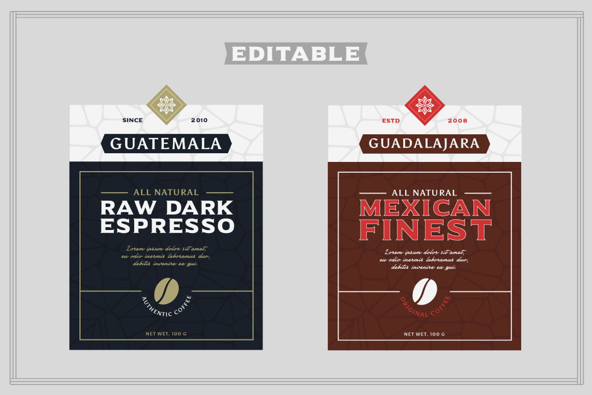 Premium Coffee Labels, a Branding & Logo Template by Rich Graphic (Photo 3 of 6)