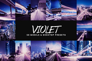 50 Violet Lightroom Presets And LUTs