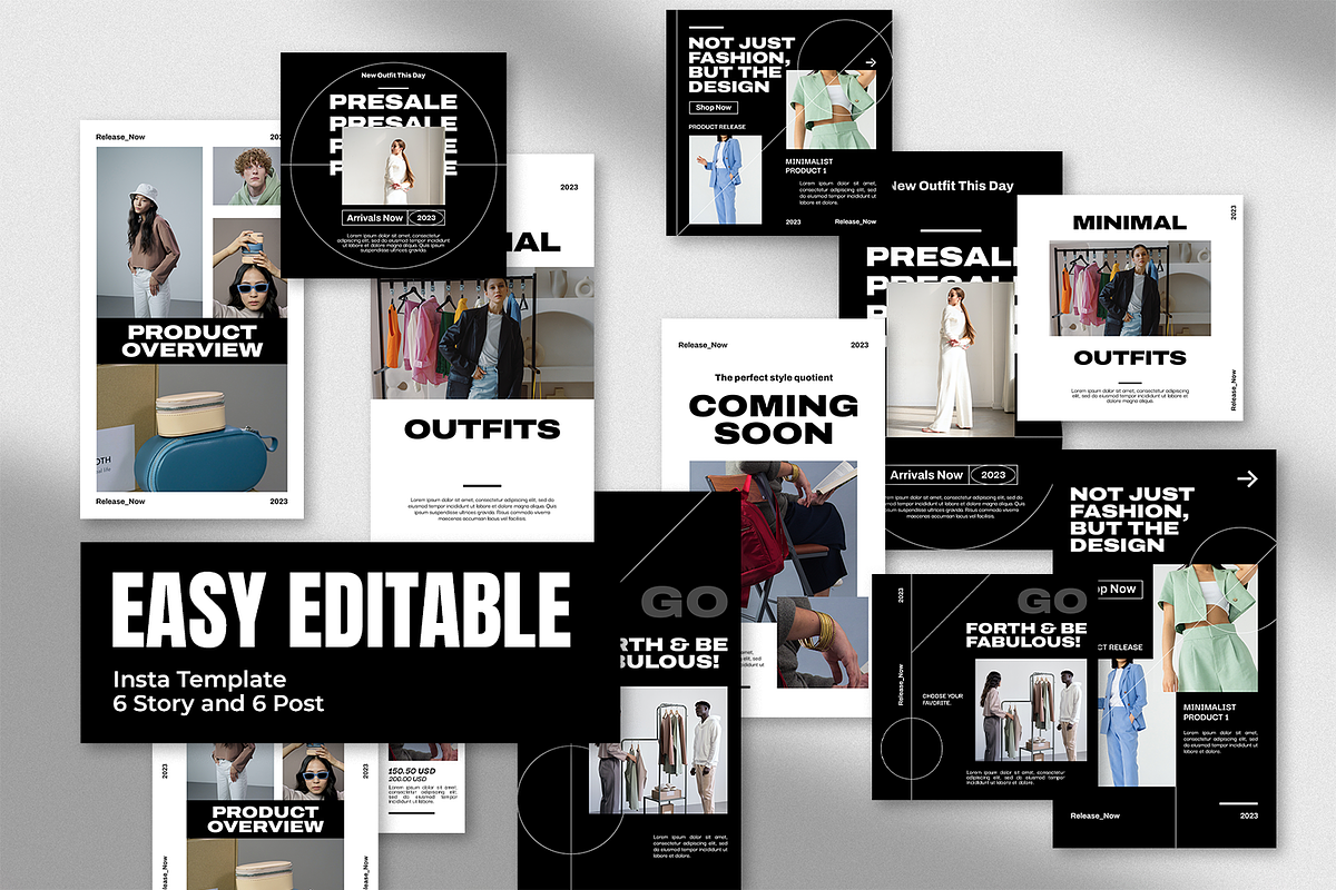 Corva Fashion Social Media Template, a Social Media Template by Shinra Labs (Photo 4 of 5)