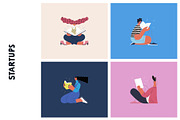 Startups flat vector illustrations, a Templates & Theme by Grivina's shop (Thumbnail 19 of 45)