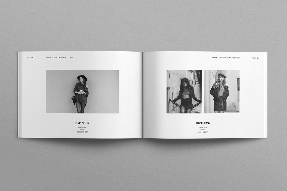 Lookbook Template Layout Landscape, a Brochure Template by E-Type (Photo 4 of 8)