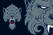 Roaring wolf, an Animal Illustration by Mister Chek (Thumbnail 2 of 2)