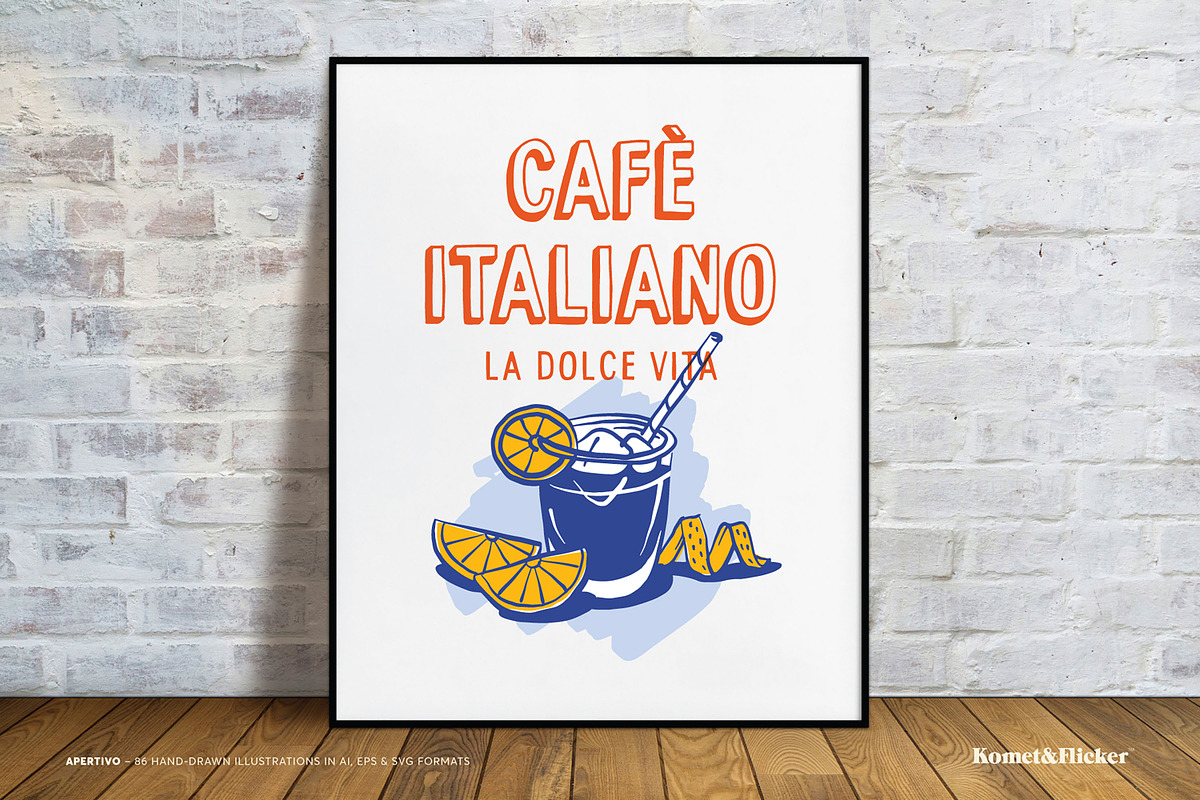Aperitivo - Hand-drawn Illustrations, a Food Illustration by Komet & Flicker (Photo 3 of 7)