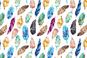 Watercolor feather set, an Illustration by martynmarin (Thumbnail 5 of 5)