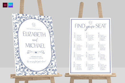 Wedding Welcome Sign & Seating Chart, a Poster Template by BrandPacks