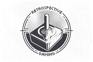 Retro 70's Videogame Joystick Emblem