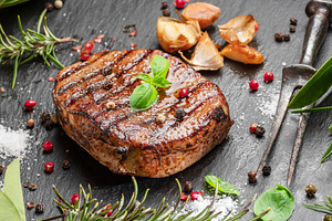 Grilled ribeye steak, a Food & Drink Photo by Volff