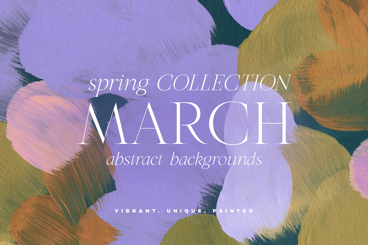 March Abstract Painted Backgrounds, a Texture Graphic by Basia Stryjecka (Photo 1 of 17)
