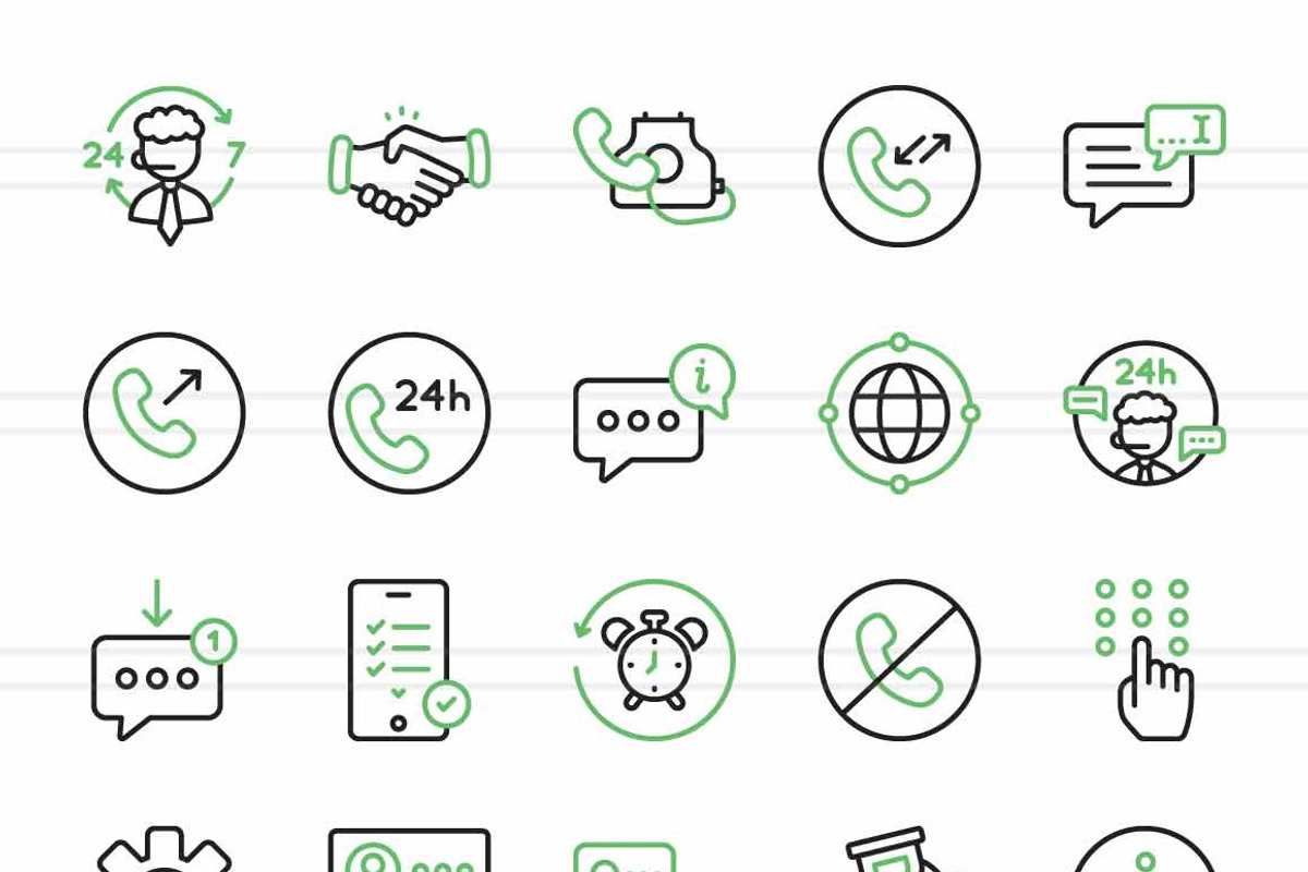 Customer Services Green & Black Icon, an Icon by IconBunny (Photo 2 of 2)