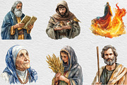 Cute Christian Figures Clipart, an Illustration by Black Bird Studio (Thumbnail 2 of 6)