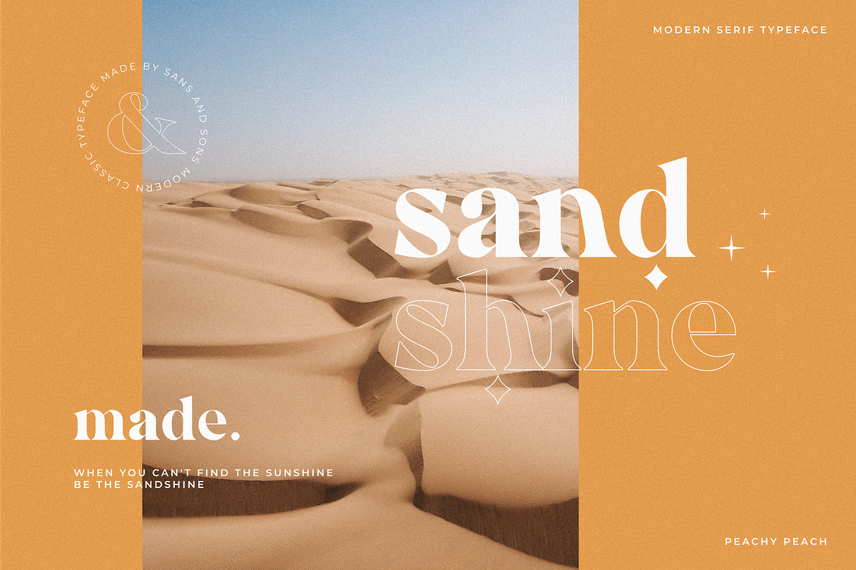 Peach - Modern Chic Serif, a Serif Font by Sans & Sons (Photo 3 of 9)