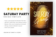 Saturday Party, a Flyer Template by What a Story (Thumbnail 1 of 2)