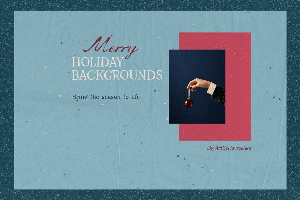 Merry Holiday Texture Backgrounds, a Background Graphic by DigARTbyHavroshka (Photo 12 of 12)