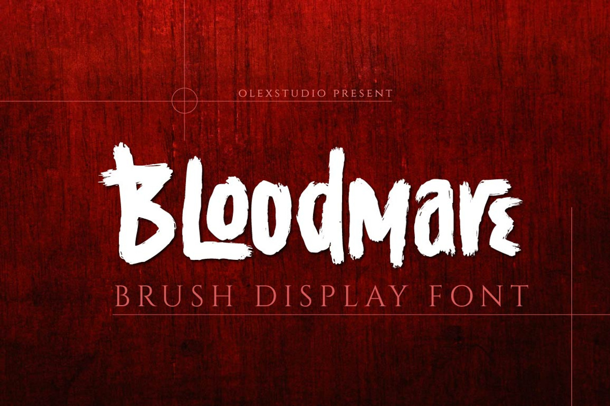 Bloodmare - display font, a Handwritten Font by Olexstudio (Photo 1 of 8)