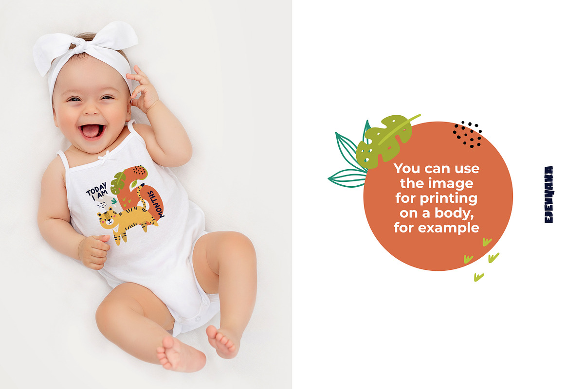 Baby Milestone Printable Cards, a Card Template by Ejevyaka (Photo 4 of 6)
